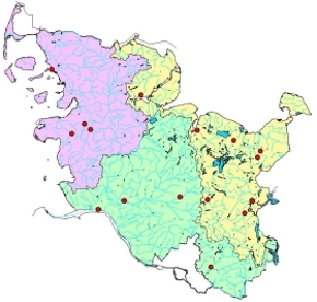 Flussgebietseinheiten mit Überblicksüberwachungsmessstellen
