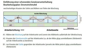 Prinzip der Stromstrichmahd  