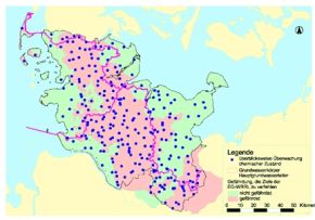 Lage der Messstellen der überblicksweisen Überwachung