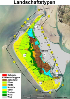 Karte mit Landschaftstypen