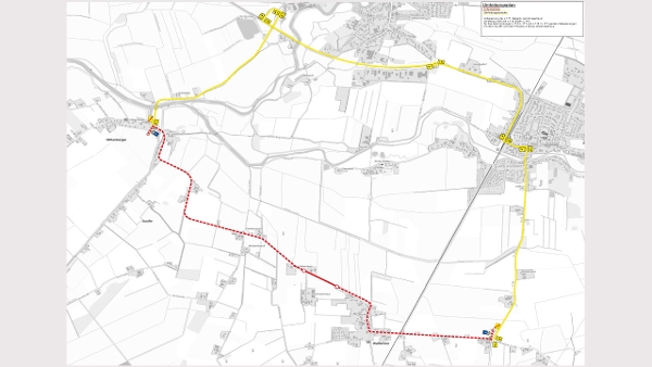 Straßenkarte zur Darstellung der beschriebenen Verkehrsführung. (Quelle: LBV.SH) Straßenkarte zur Darstellung der beschriebenen Verkehrsführung.