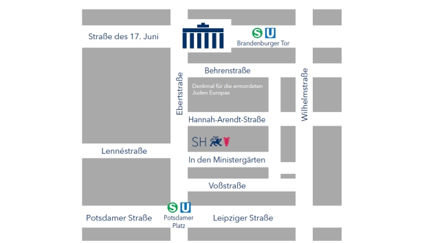 Anfahrtskizze zur Landesvertretung