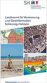 Titelbild des Faltblattes "Landesamt für Vermessung und Geoinformation Schleswig-Holstein"