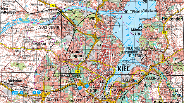 Topographische Karte 1:100.000 (TK100)
