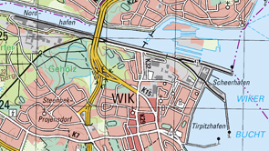 Kartenausschnitt: Topographische Karte 1:50.000