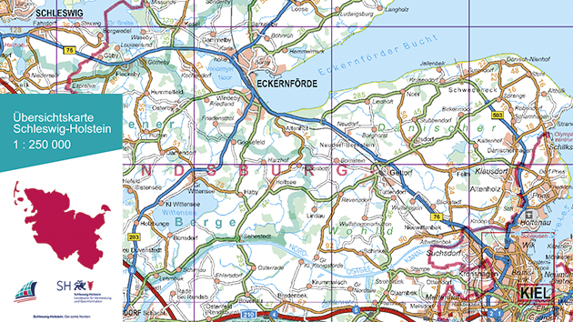 Kartenausschnitt: Übersichtskarte Schleswig-Holstein