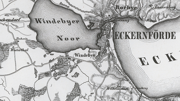 Kartenausschnitt der topographischen Aufnahmen von Franz Geerz