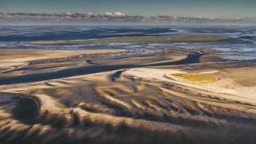 Luftbild vom Nationalpark Schleswig-Holsteinisches Wattenmeer