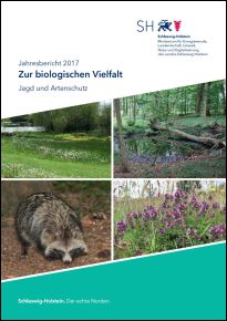 Titelbild der Broschüre "Jahresbericht 2017 zur biologischen Vielfalt – Jagd- und Artenschutz"