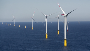 Windräder im Offshore-Windpark DanTysk