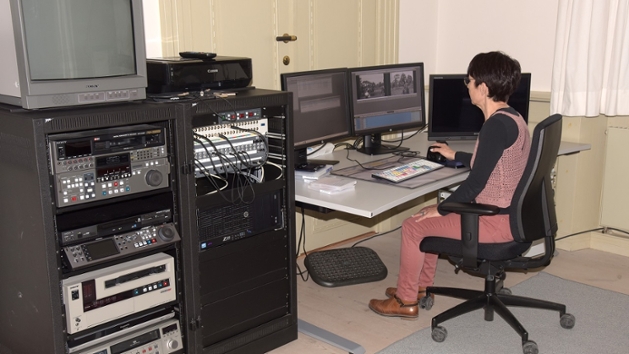 Digitaler Schnittplatz des Landesfilmarchivs im Landesarchiv Schleswig-Holstein