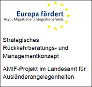 Logo: Europa fördert Asyl-, Migrations-, Integrationsfonds